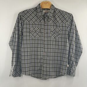 Vintage Look‎ BC Ethic Plaid Pearl Button Western Shirt Men's Size 2XL USA